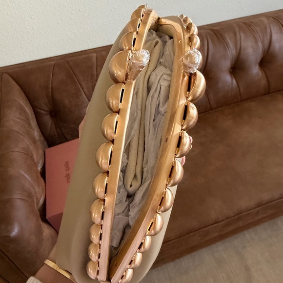 Cult Gaia Gold and Tan Clutch - Picture 2 of 3
